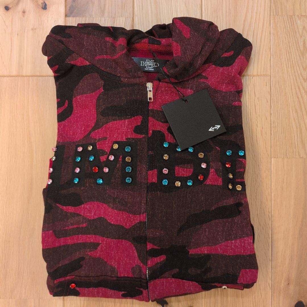 HMDD HMDD “Chimstone” Red Camo Zip-Up Hoodie – L (BNWT / Rare) Size US L / EU 52-54 / 3 - 9 Thumbnail