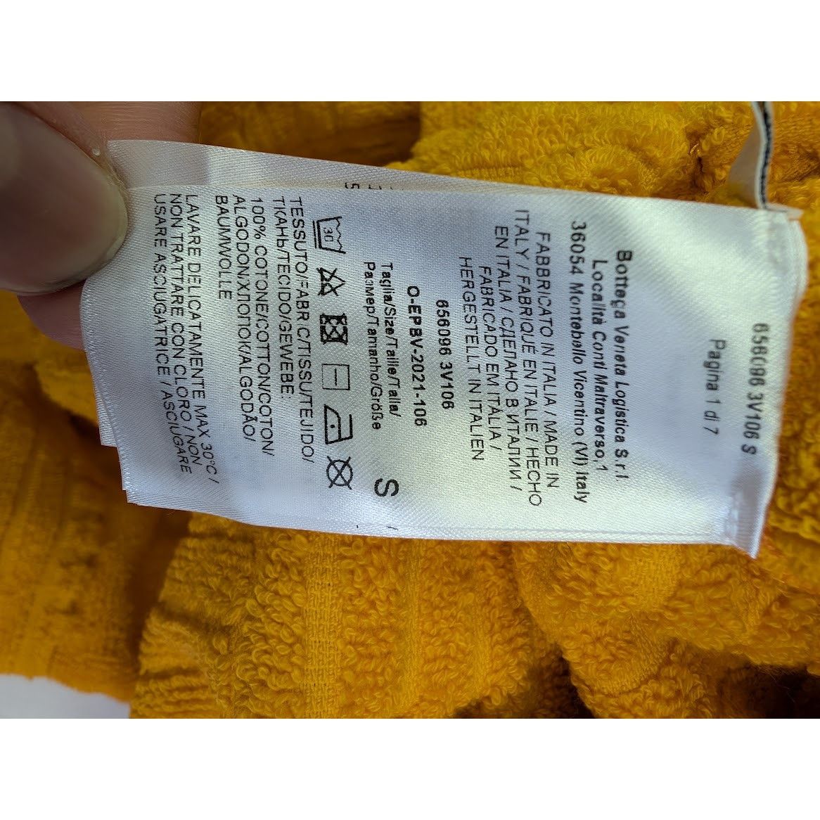 Bottega Veneta o1rshd1 Bathrobe Cotton Terry in Tangerine Size US S / EU 44-46 / 1 - 14 Thumbnail