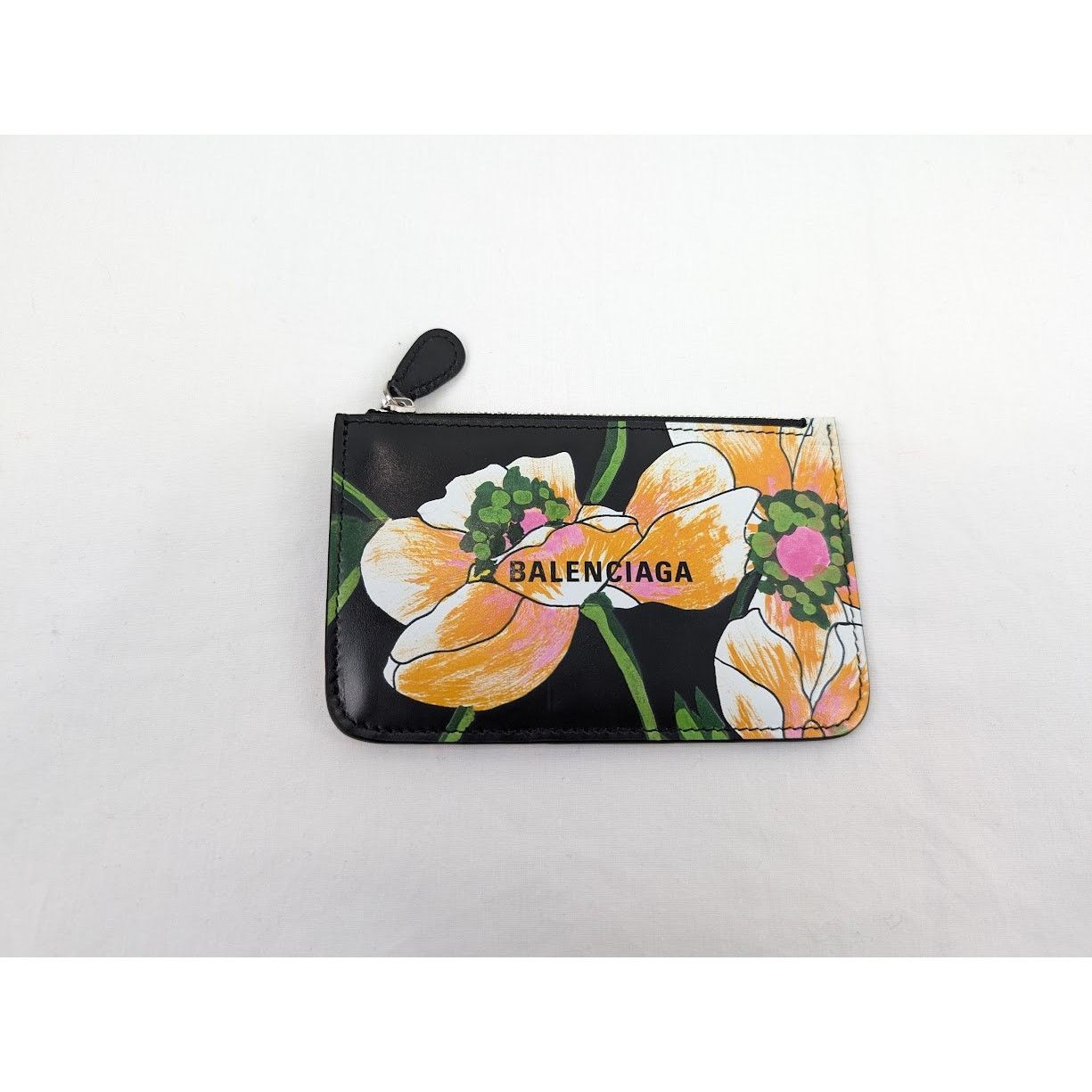 o1rshd1 Size:OS/ Floral Print Long Cash Card Holder in Black