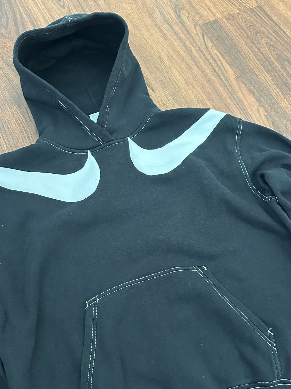 Nike × Vintage Double swoosh Nike hoodie Size US S / EU 44-46 / 1 - 2 Thumbnail