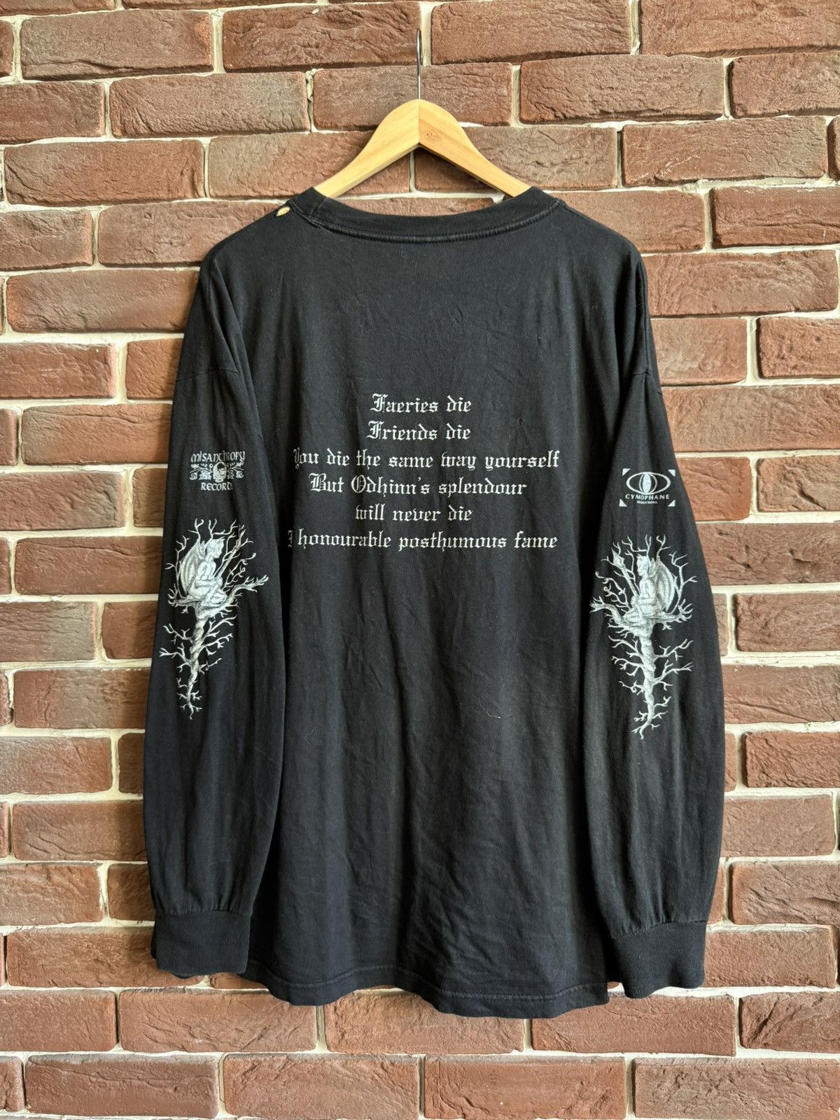 Band Tees Vintage 90s Burzum Det Som Var Black Metal Band Tshirt Rare Size US XL / EU 56 / 4 - 2 Thumbnail