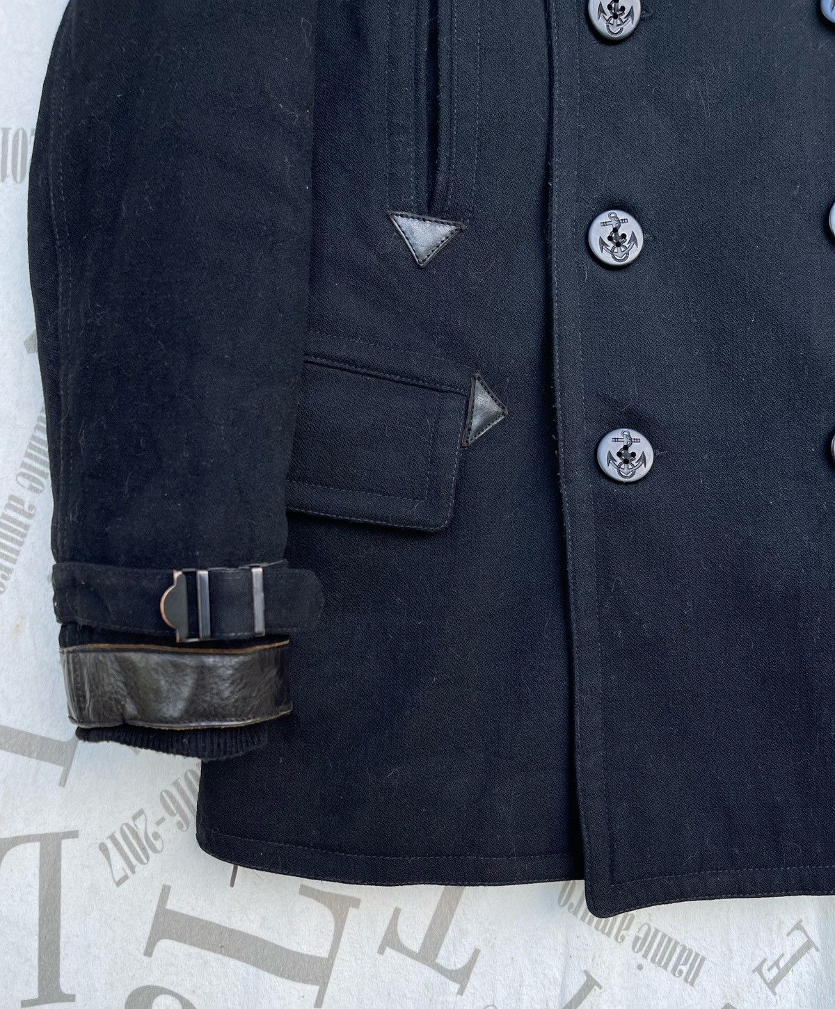 Nigel Cabourn 🔥VINTAGE NIGEL CABOURN LEATHER DETAILING MILITARY PEA COAT Size US M / EU 48-50 / 2 - 10 Thumbnail
