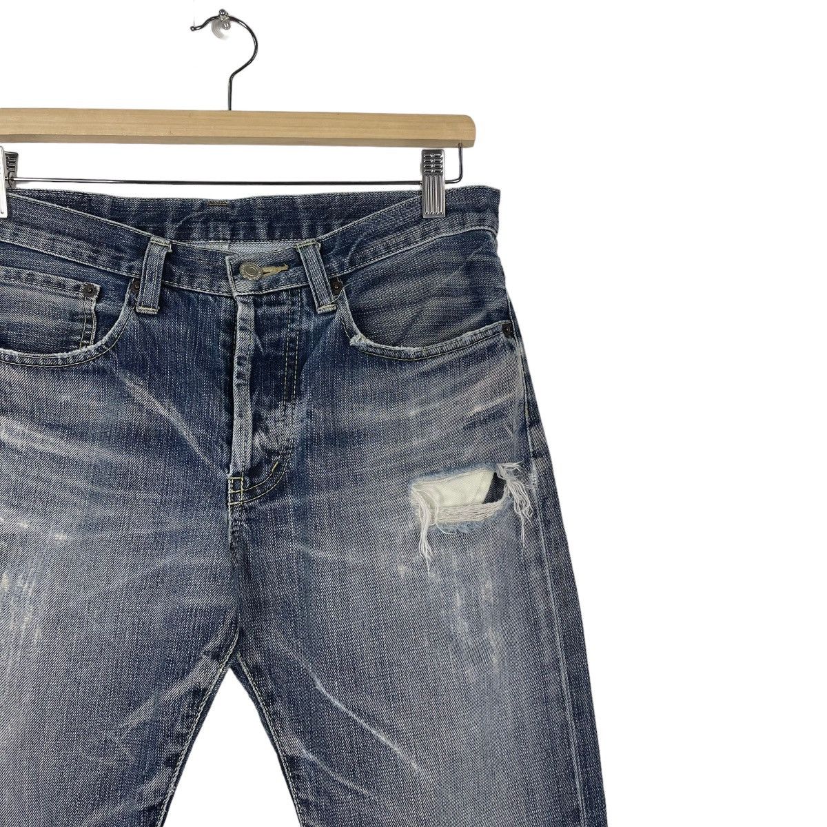 Hysteric Glamour Takeo Kikuchi Ripped Denim Flare Jeans Size US 32 / EU 48 - 5 Thumbnail
