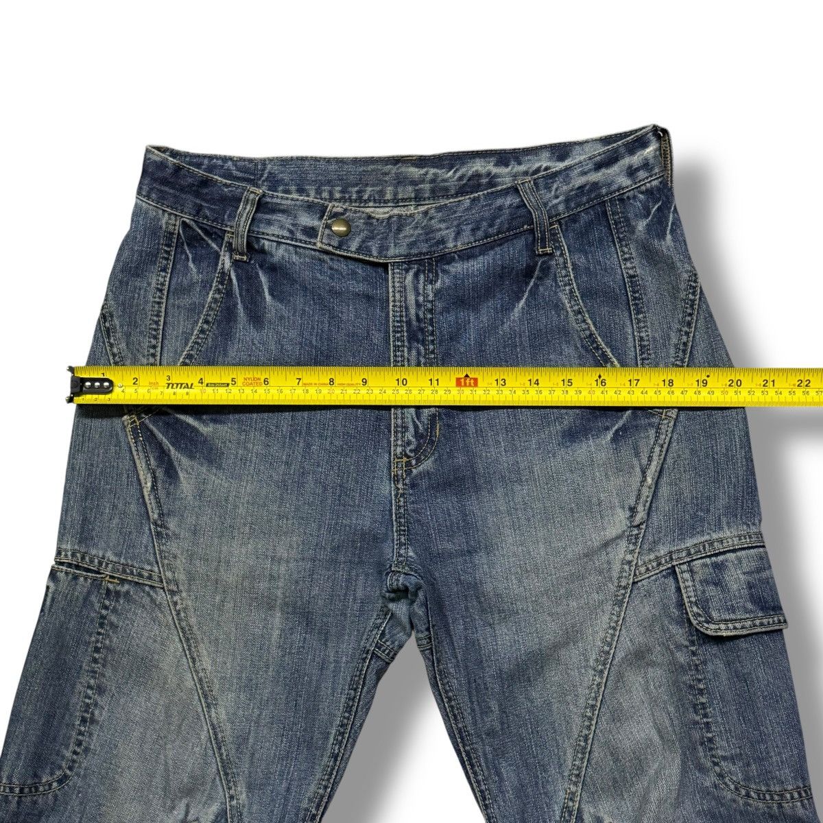 Japanese Brand Vintage Mysty Woman Y2K Japanese Cargo Panel Denim Jeans W32 Size 32" / US 10 / IT 46 - 16 Thumbnail