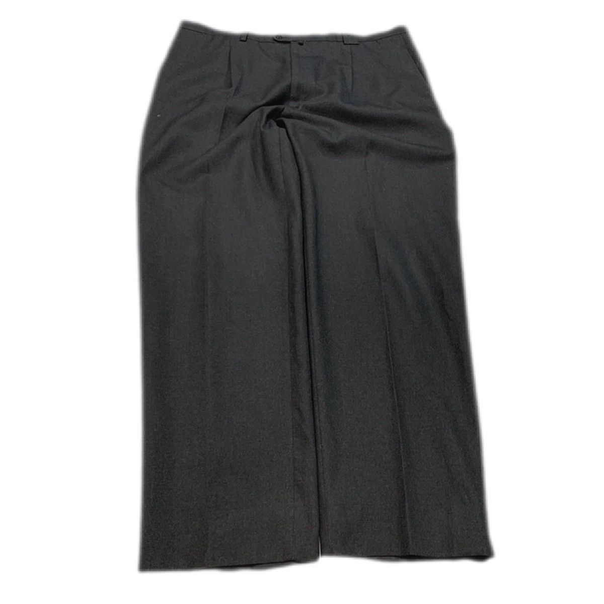 Burberry Y2k vintage 00s dark grey wool blend pleated chino trousers Size US 39 - 1 Thumbnail