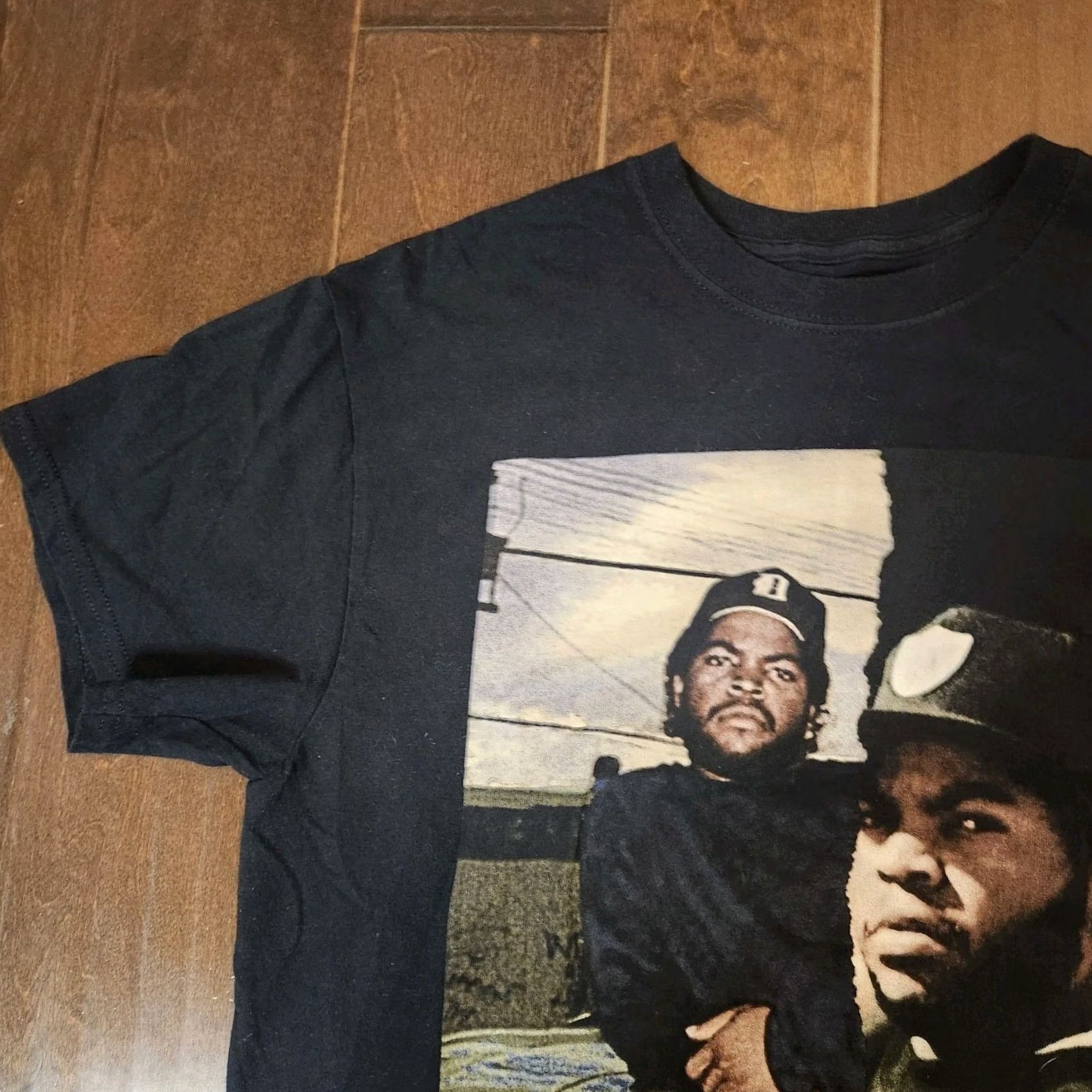 Vintage Ice Cube T Shirt West Coast 90s Retro Front Print Black Cotton Short Sleeve Crew Neck M Mens Womens Unisex Adult Regular Fit Graphic 2020s Size US M / EU 48-50 / 2 - 5 Thumbnail
