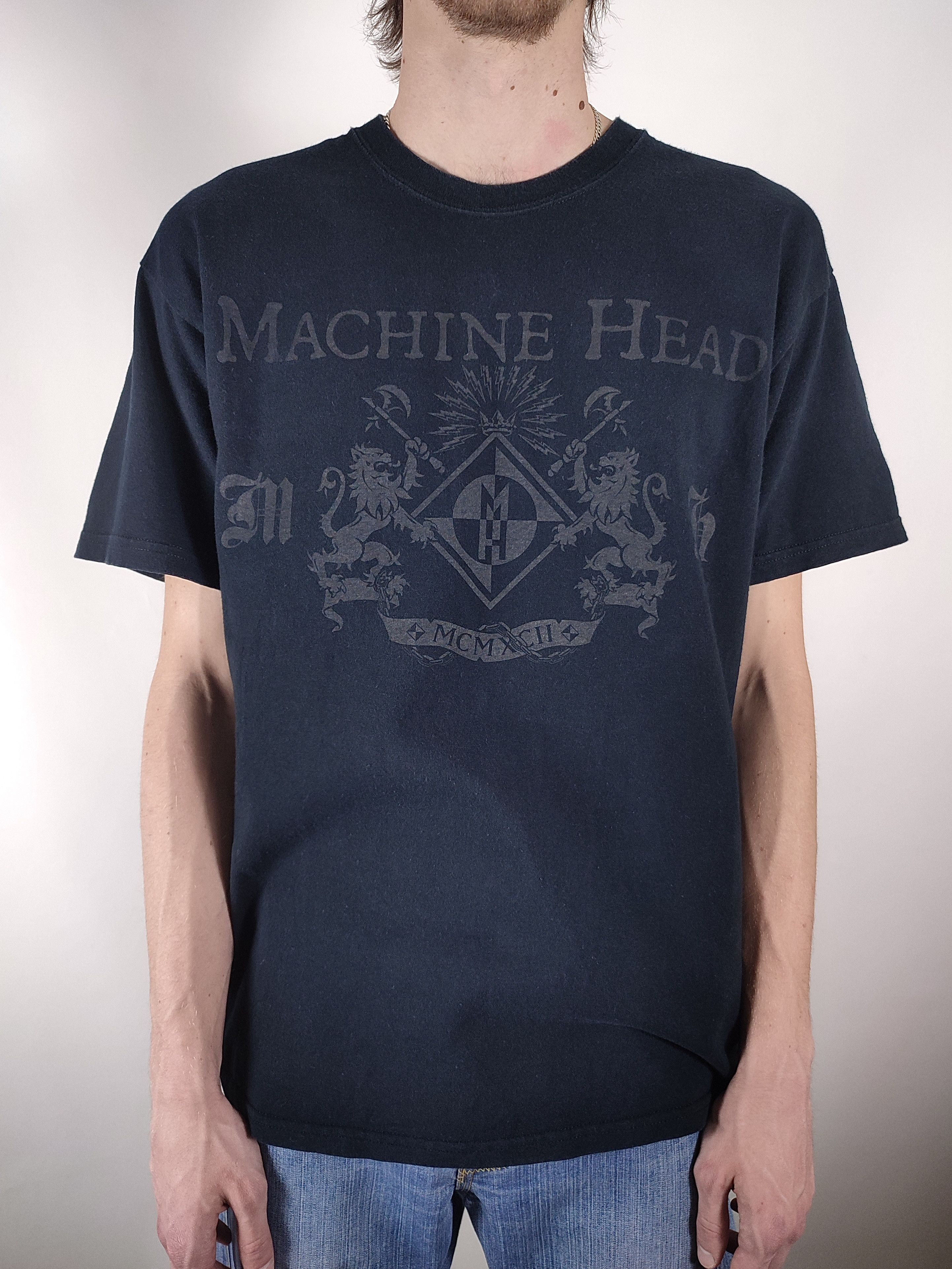Band Tees Y2K Vintage Machine Head Rock Band Black T-Shirt Tee 00s Size US L / EU 52-54 / 3 - 1 Thumbnail