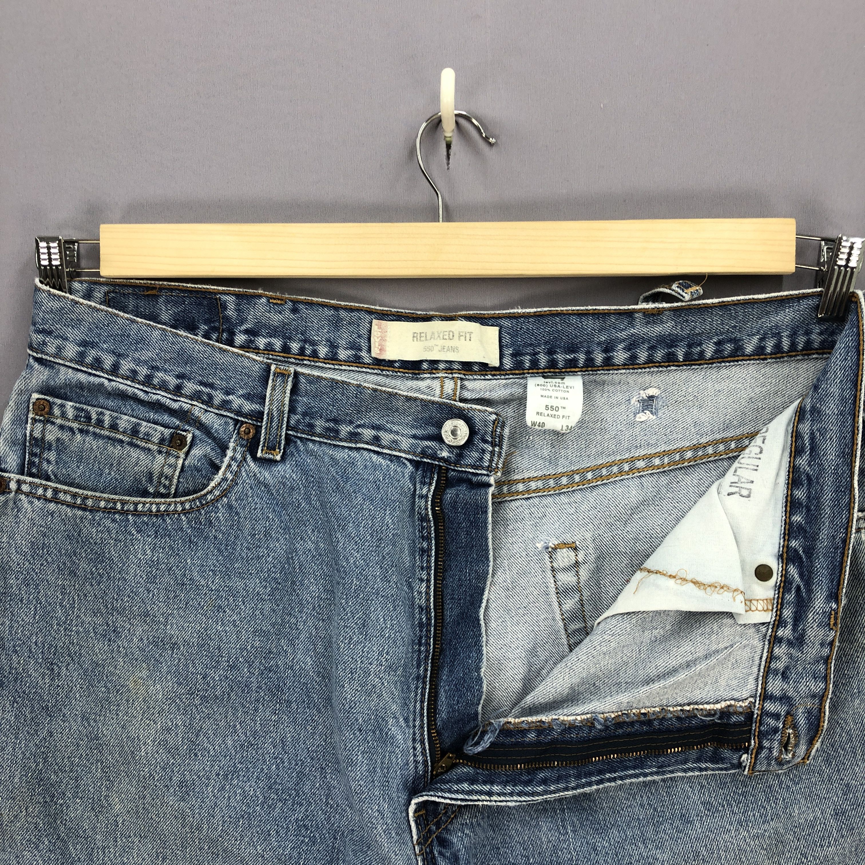 Levi's Vintage Levis Faded Ripped Jeans Levi's Stone Wash Denim Size US 40 / EU 56 - 8 Thumbnail