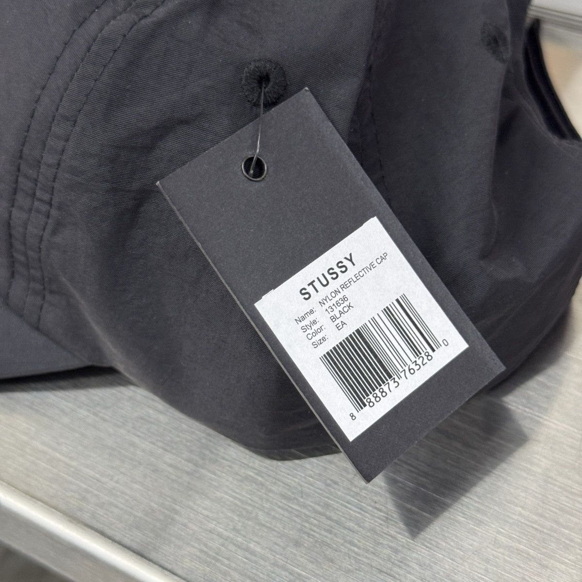 Stussy STUSSY NYLON REFLECTIVE CAP - BLACK Size ONE SIZE - 8 Thumbnail