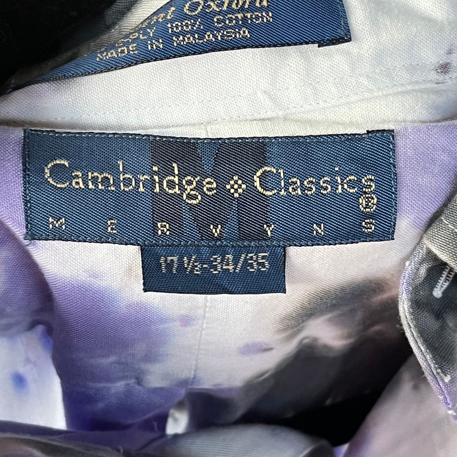 Other Cambridge Classics Vintage Purple Button Down 17 1/2-34/35 Size US L / EU 52-54 / 3 - 6 Thumbnail