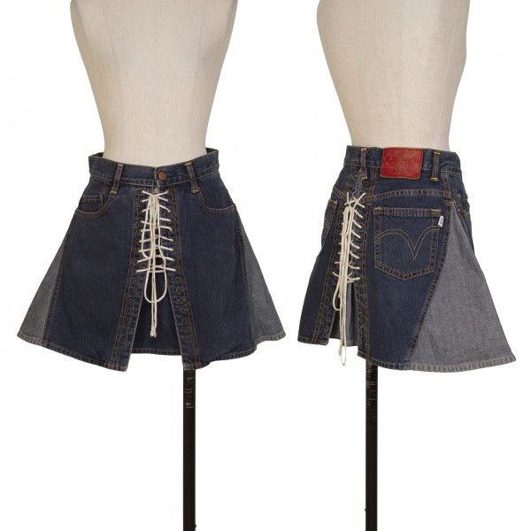 Hysteric Glamour Vintage Hysteric Glamour Kinky Lace Up Denim Skirt Size 26" / US 2 / IT 38 - 11 Thumbnail