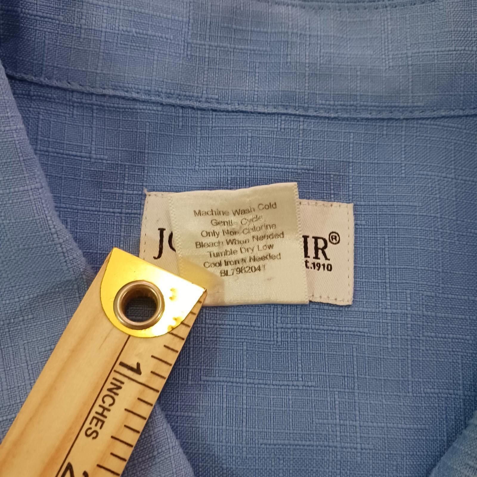 Designer Vintage John Blair Men's Blue Pockets Short Sleeve Shirt 2XL Size US XXL / EU 58 / 5 - 5 Thumbnail