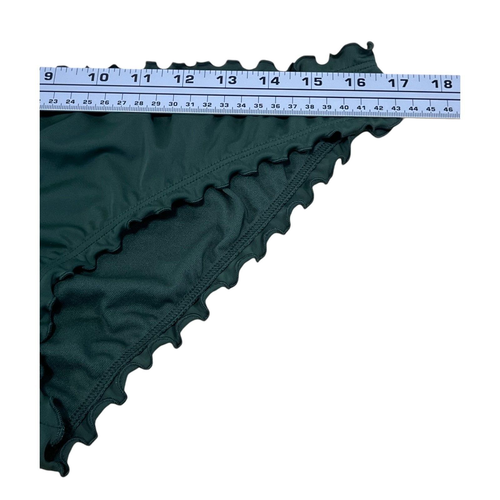 Other Shade & Shore - Women's Ruffle Cheeky Bikini Bottom - Green Size ONE SIZE - 5 Thumbnail