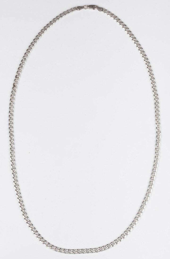 Handmade Sterling Silver Men's Hand Made Chain Necklace Size ONE SIZE - 1 Thumbnail