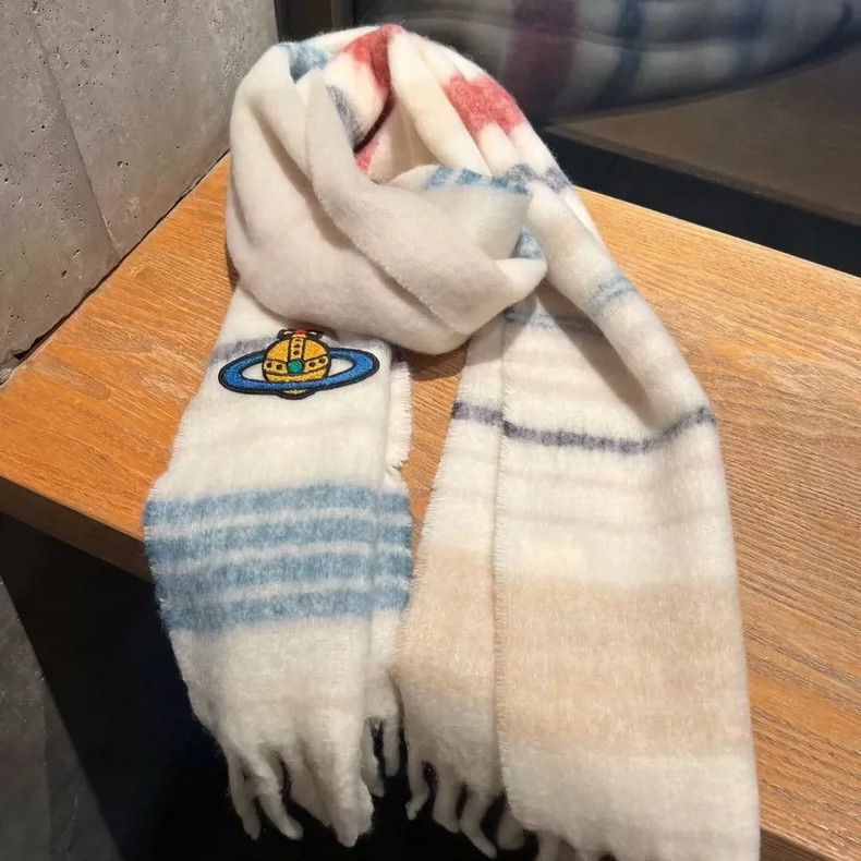 Vivienne Westwood Vivienne Westwood size 30*180cm Big Saturn Mohair Scarf Size ONE SIZE - 2 Thumbnail