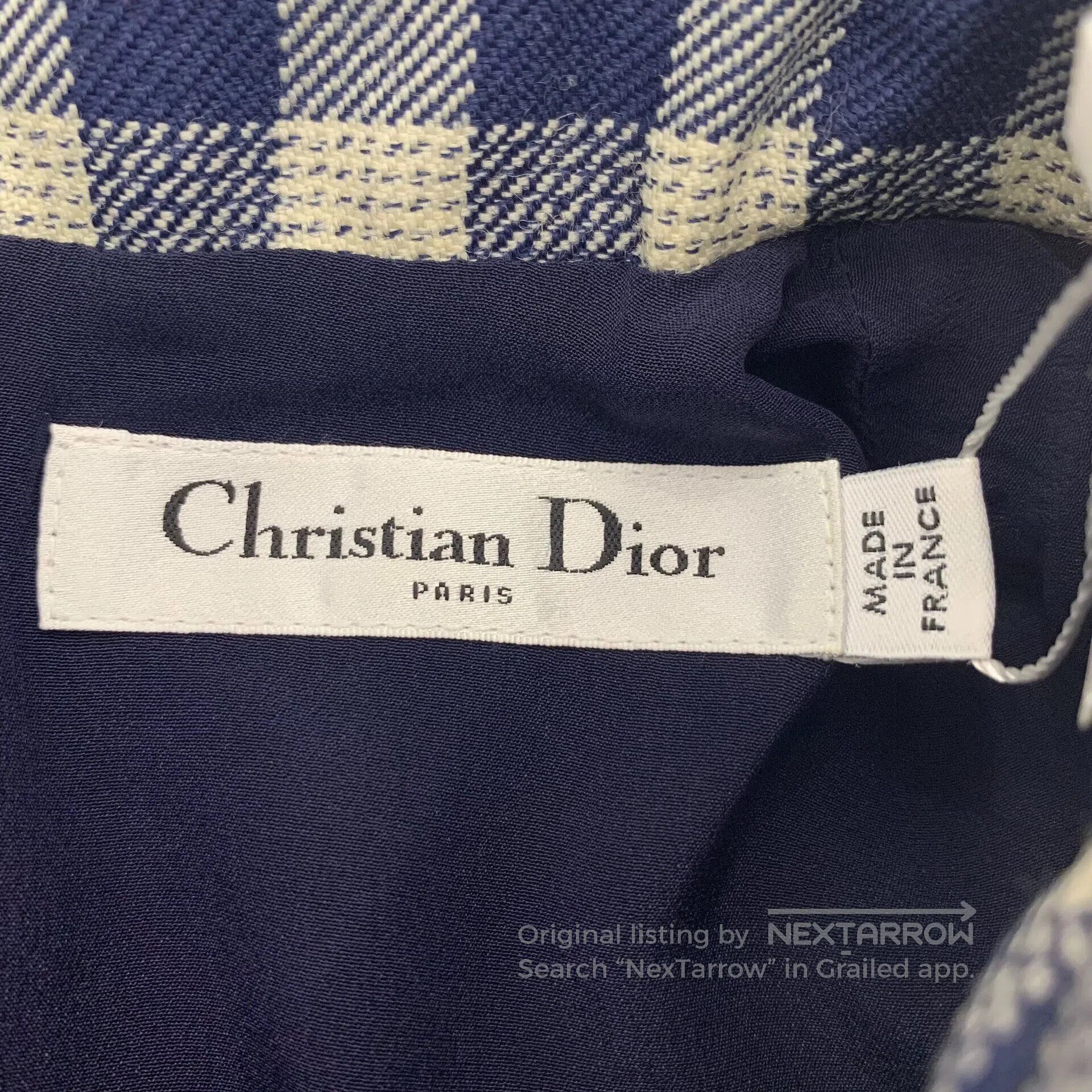 Dior Dior Multicolor checkered wool lapel short sleeve dress| Size XXS / US 00 / IT 34 - 6 Thumbnail