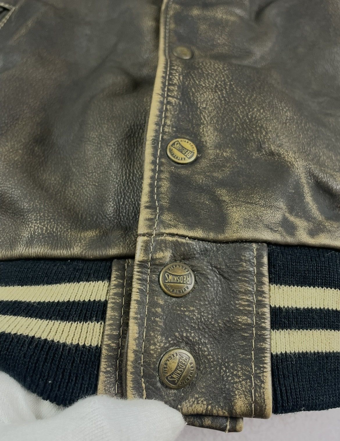 Other Vintage REDSKINS Leather Bomber Jacket Detachable XXXL Size US XXL / EU 58 / 5 - 4 Thumbnail