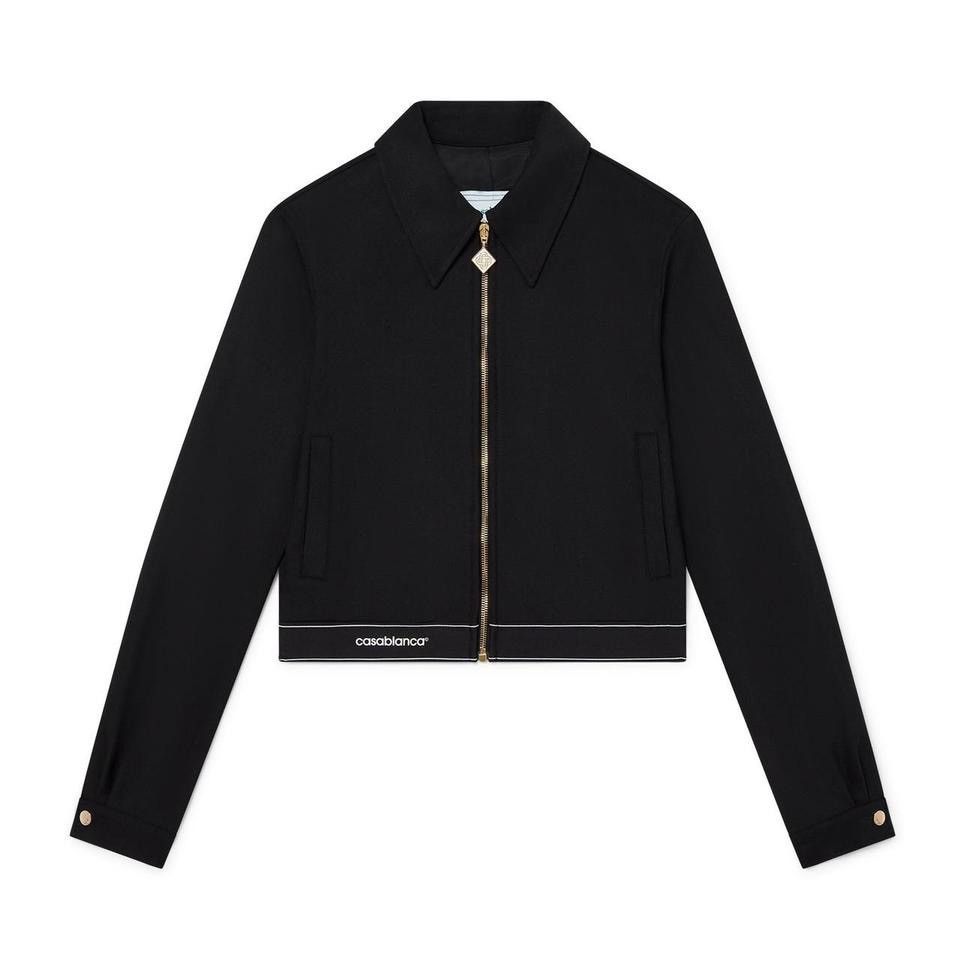 Casablanca Black Casablanca Sports Cropped Wool Tailoring Jacket Size S / US 4 / IT 40 - 1 Thumbnail
