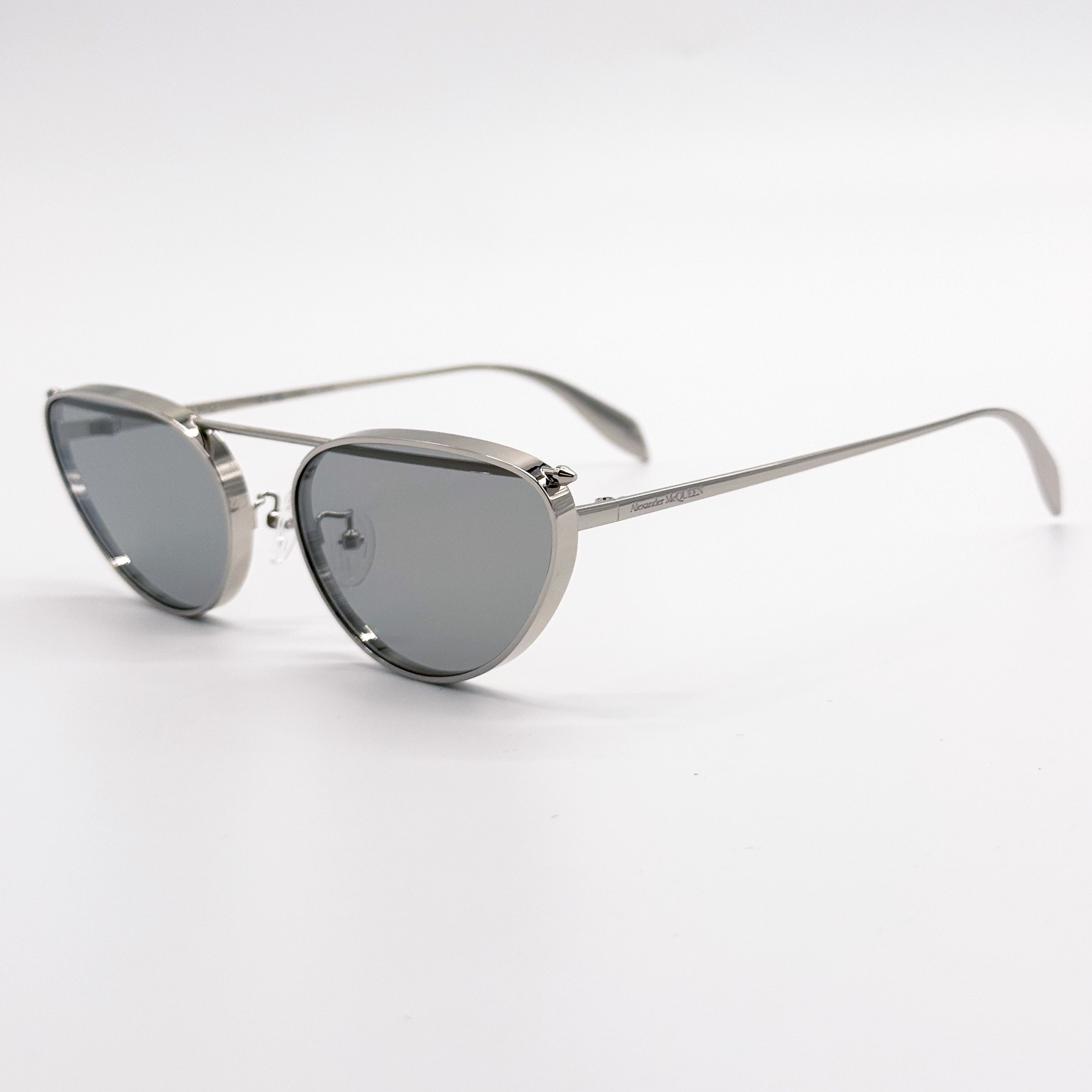 Alexander McQueen NEW ALEXANDER MCQUEEN AM0424S 004 SILVER WOMAN SUNGLASSES Size ONE SIZE - 3 Thumbnail