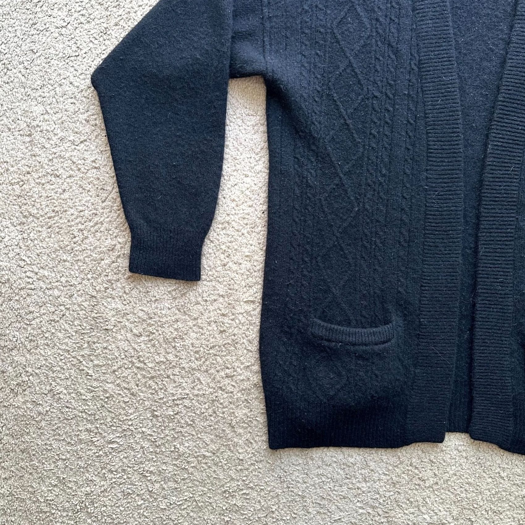 Vintage VINTAGE Justine Todd Cardigan Sweater Womens Large Wool Rabbit Hair Blend Black Size L / US 10 / IT 46 - 6 Thumbnail