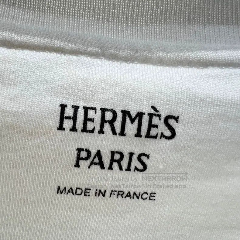 Hermes Hermes Solid Color Chest Pocket Embroidered Short Sleeve T Size S / US 4 / IT 40 - 3 Thumbnail