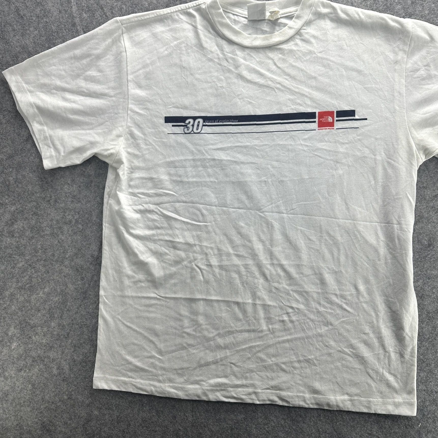 The North Face VINTAGE The North Face Shirt Mens Large White 30 Years of Exploration Anniversary Outdoor Tee Size US L / EU 52-54 / 3 - 3 Thumbnail