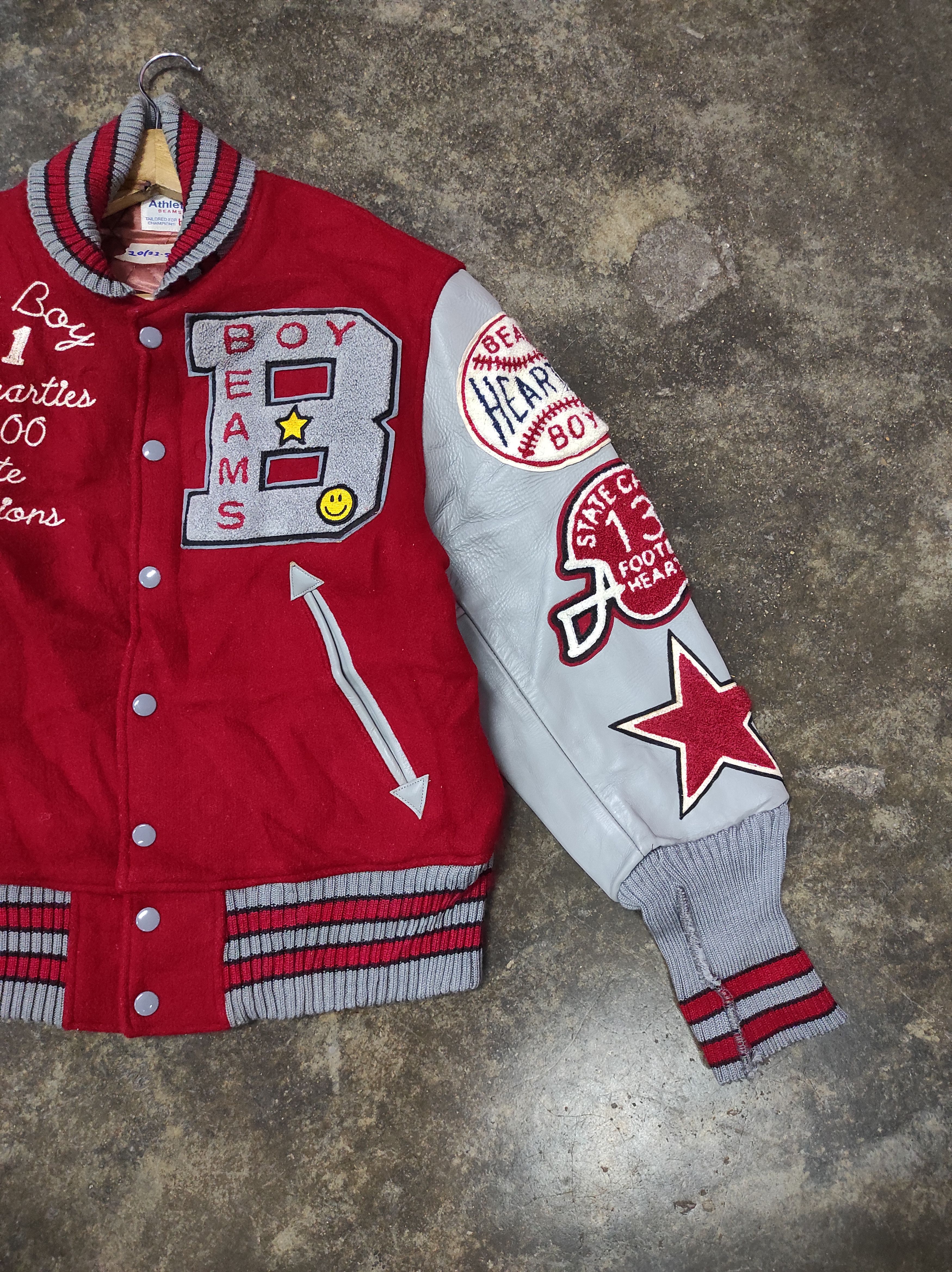 Beams Japan RARE ATHLETE BEAMS BOY VARSITY JACKET LEATHER Size US S / EU 44-46 / 1 - 5 Thumbnail