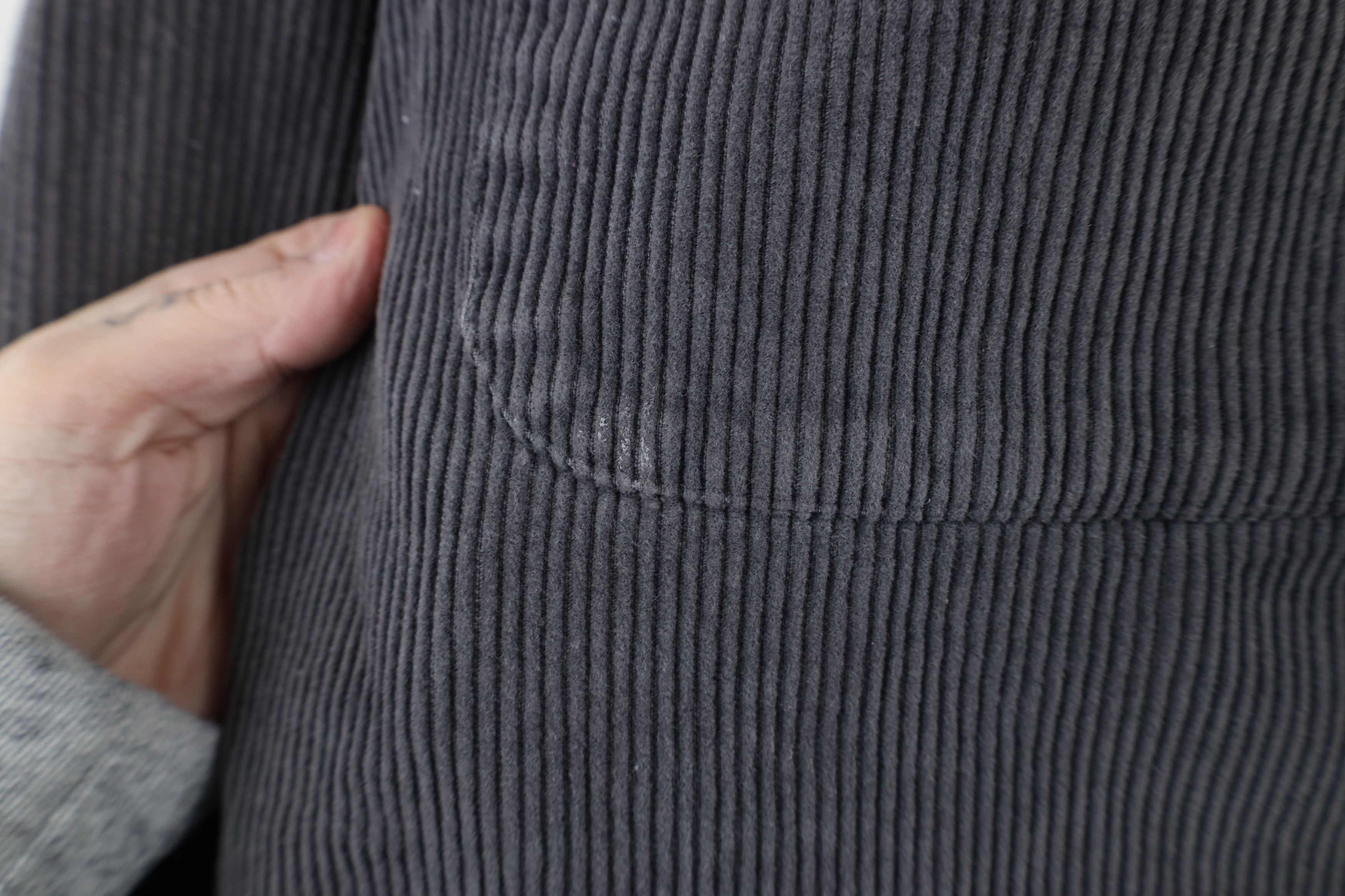 Vintage Vintage 90s Streetwear Heavyweight Button Shirt Gray Size US XL / EU 56 / 4 - 4 Thumbnail