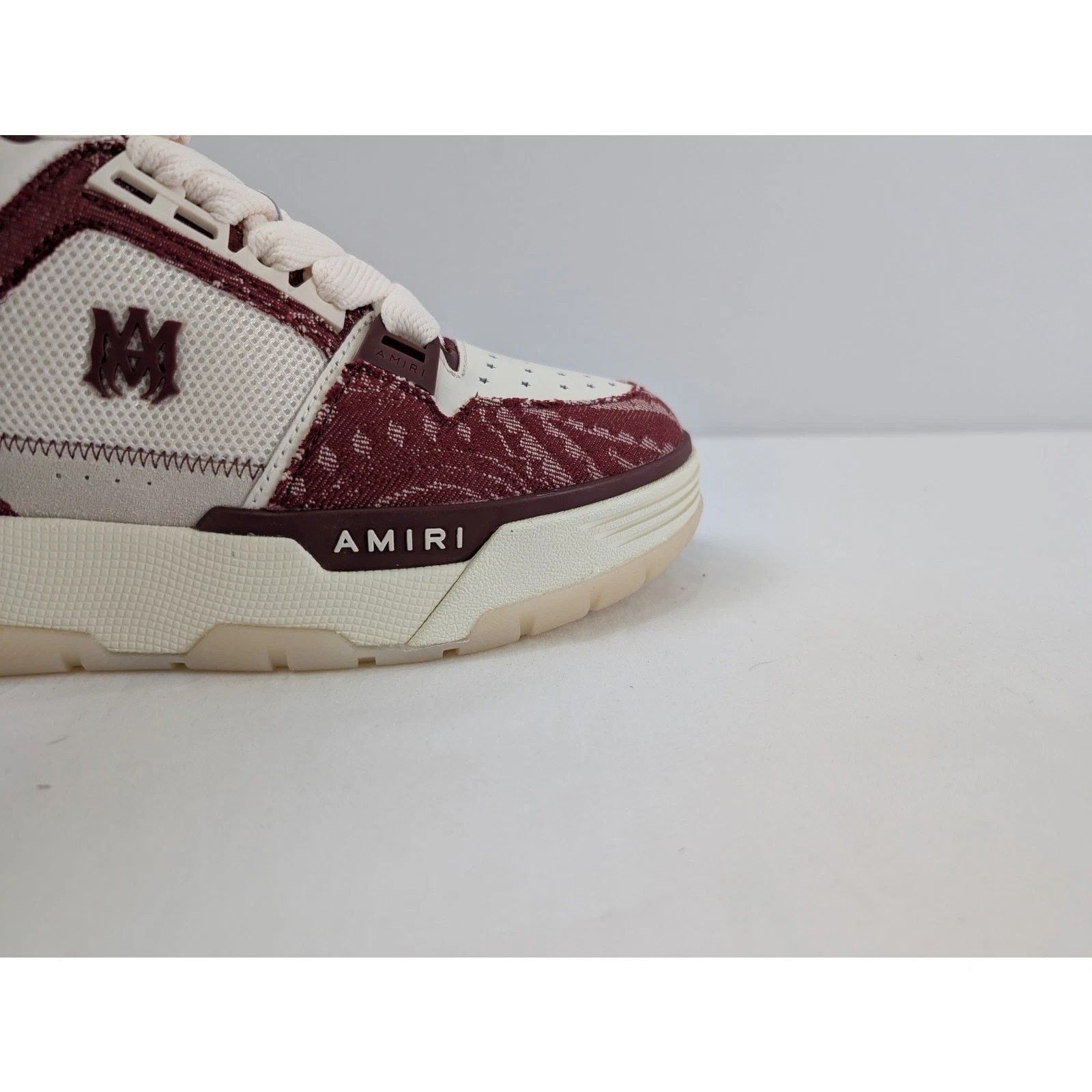 Amiri o1rshd1 Q:4 / Bandana Denim MA-1 Sneakers in Burgundy Size US 10 / EU 43 - 2 Thumbnail