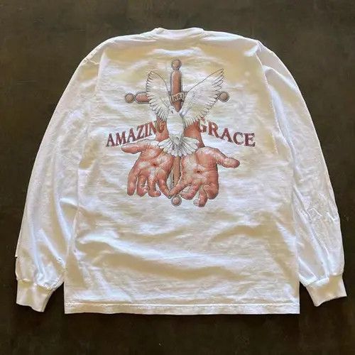 Japanese Brand Ishida x Maezo Loose White Printed Long Sleeve T-Shirt Size US M / EU 48-50 / 2 - 3 Thumbnail