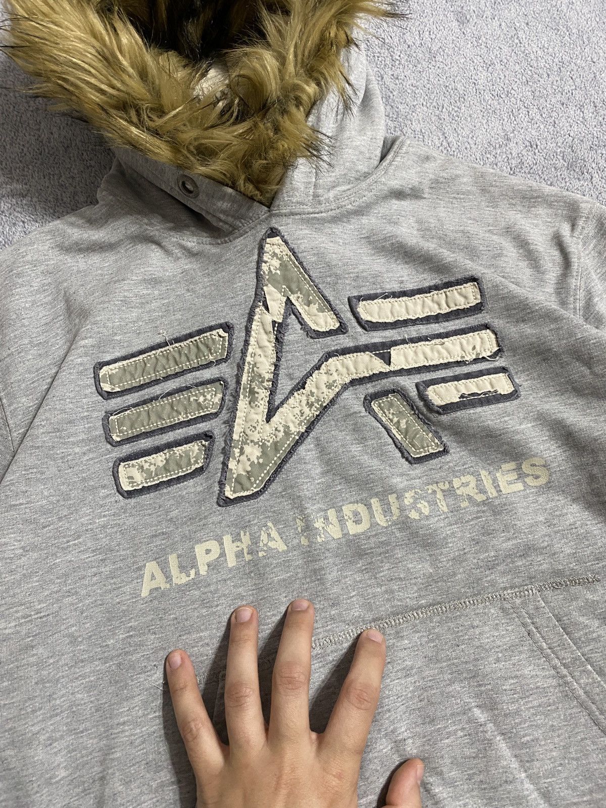 Alpha Industries Vtg Alpha Industries If Six Was Nine LGB style mohair hoodie Size US M / EU 48-50 / 2 - 6 Thumbnail