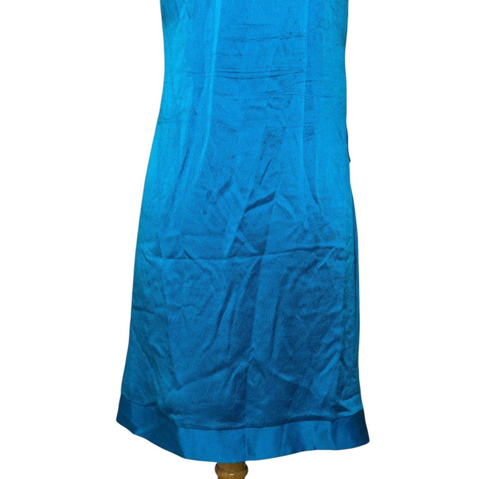 Anthropologie Anthropologie ALI RO Silk Turquoise Ruffle Mini Dress Halter Size M / US 6-8 / IT 42-44 - 8 Thumbnail