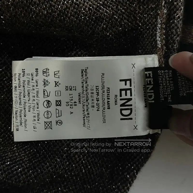 Fendi Fendi Brown Wool Women’s Knit Sweater . Size XL / US 12-14 / IT 48-50 - 4 Thumbnail