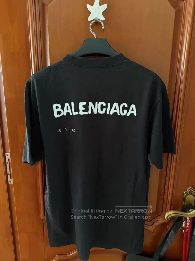 Balenciaga Balenciaga Splatter Logo Short Sleeve XS Size US XS / EU 42 / 0 - 2 Thumbnail