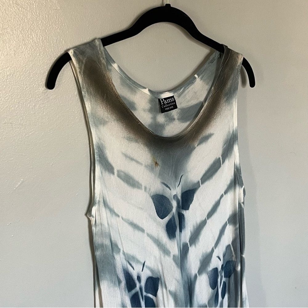 Other Tie Dye Butterfly Sleeveless Dress White Medium Large XL Size ONE SIZE - 2 Thumbnail