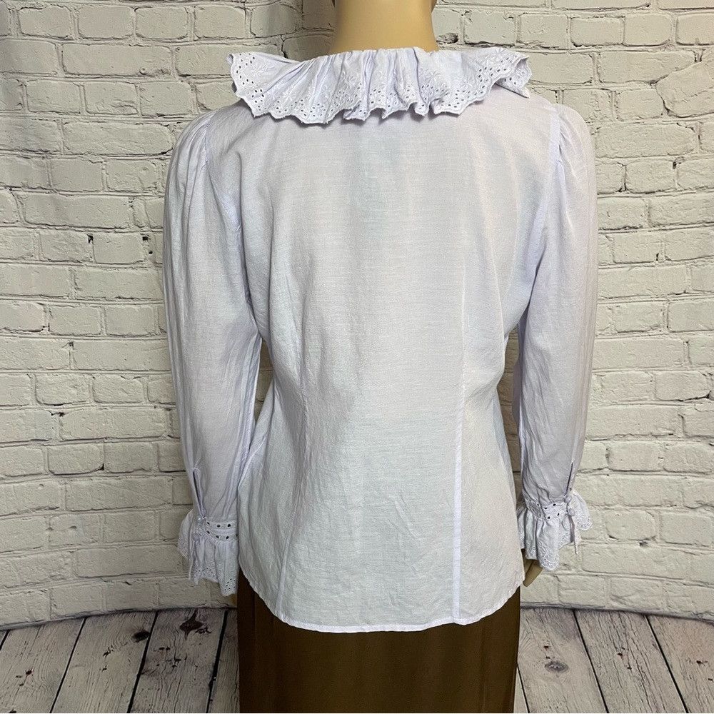 J.Crew NWT New $110 J.Crew Embroidered Ruffle-collar with Eyelet L Size XS / US 0-2 / IT 36-38 - 5 Thumbnail