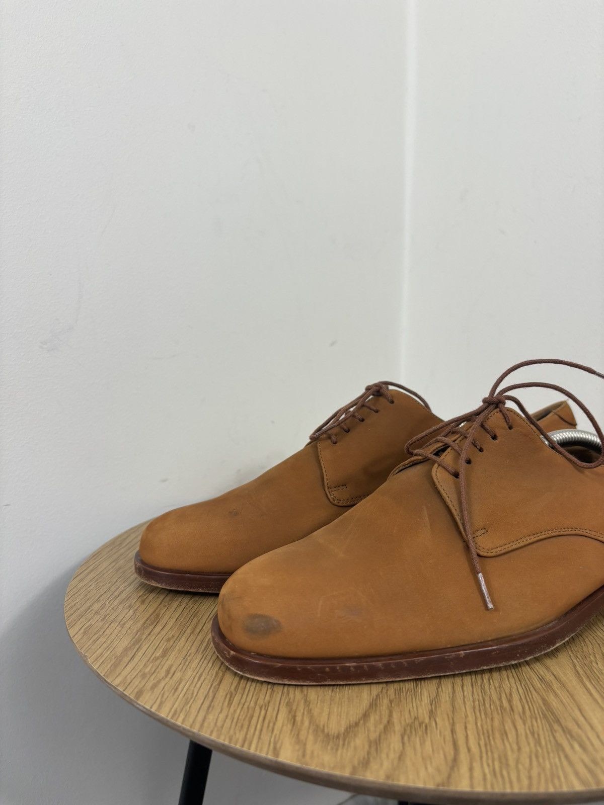Bally Bally Ried Men’s Tan Nubuck Leather Derby Shoes Size US 7.5 / EU 40-41 - 9 Thumbnail