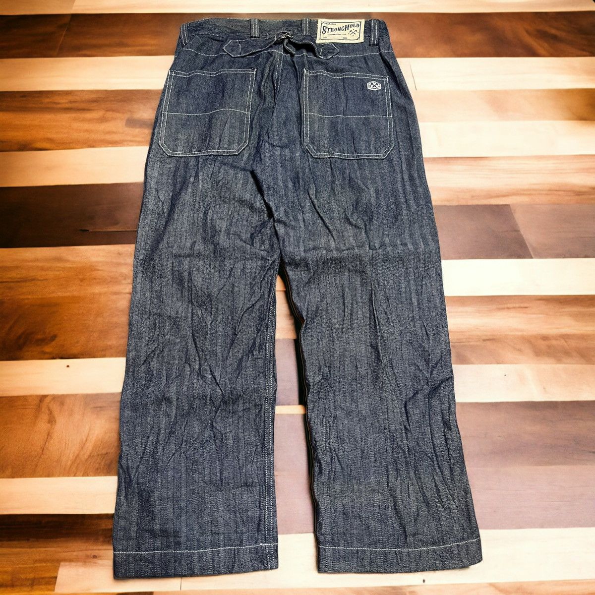 image of Stronghold Buckle Back Denim Pants in Grey, Men's (Size 32)