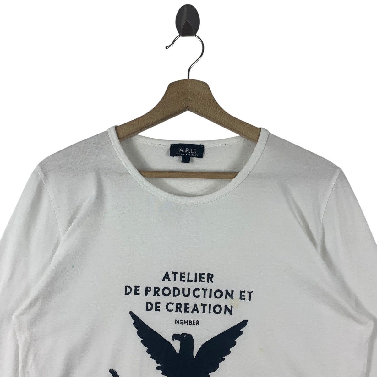 A.P.C. × Japanese Brand APC Rue madame paris bird printed long sleeve tee Size US L / EU 52-54 / 3 - 2 Thumbnail