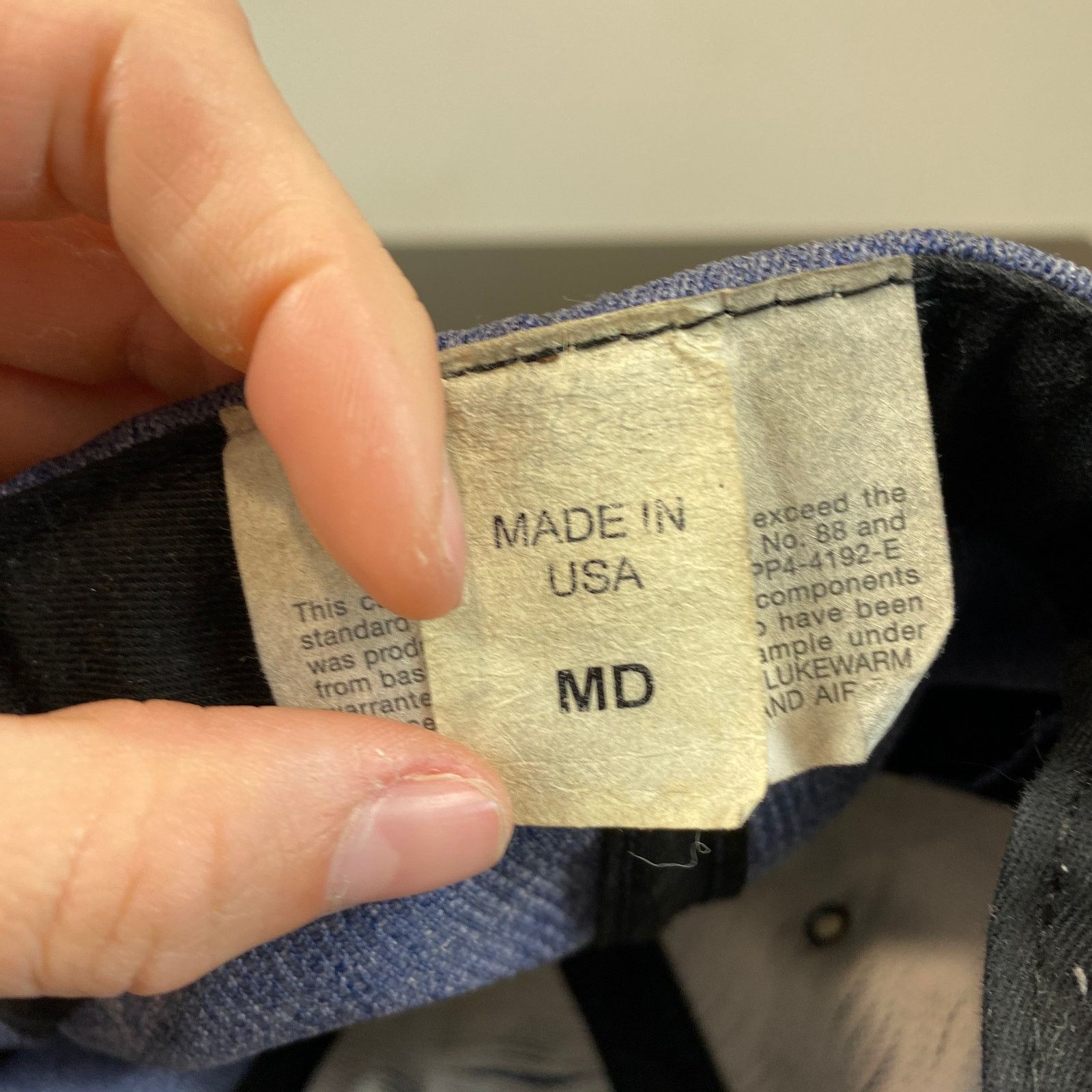 Vintage VTG USPS Made in USA Denim Snapback Adjustable Hat Medium Size ONE SIZE - 8 Thumbnail