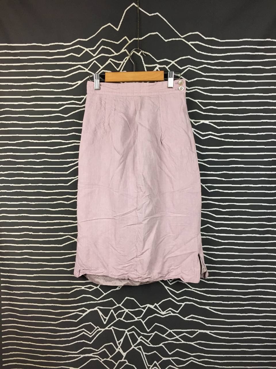Cerruti 1881 Vtg 80s Cerruti 1881 West Germany Linen Blend Midi Skirt Size 24" / US 00 / IT 34 - 2 Thumbnail