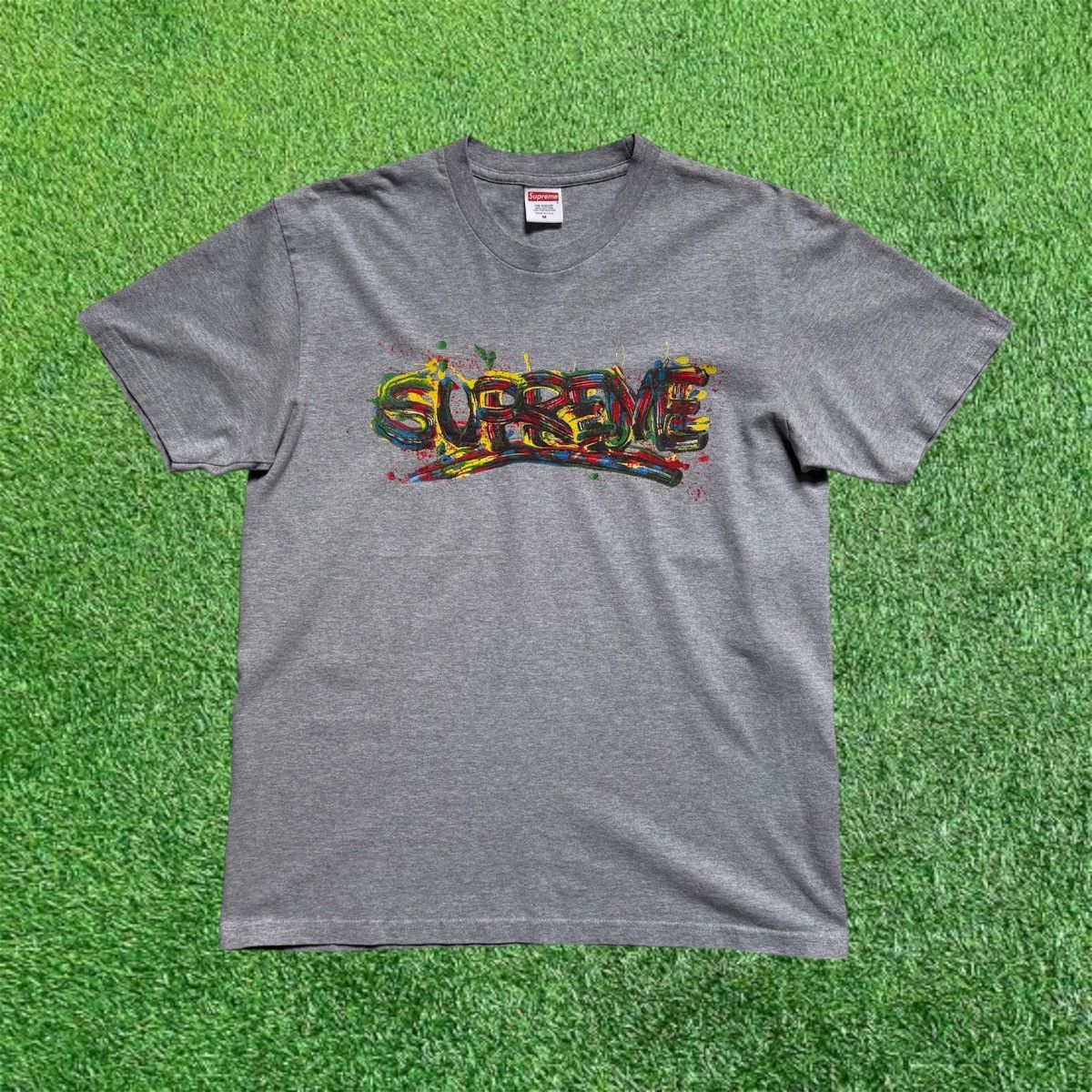 Supreme Supreme Paint Logo SS20 T-Shirt Heather Grey Size US M / EU 48-50 / 2 - 1 Thumbnail
