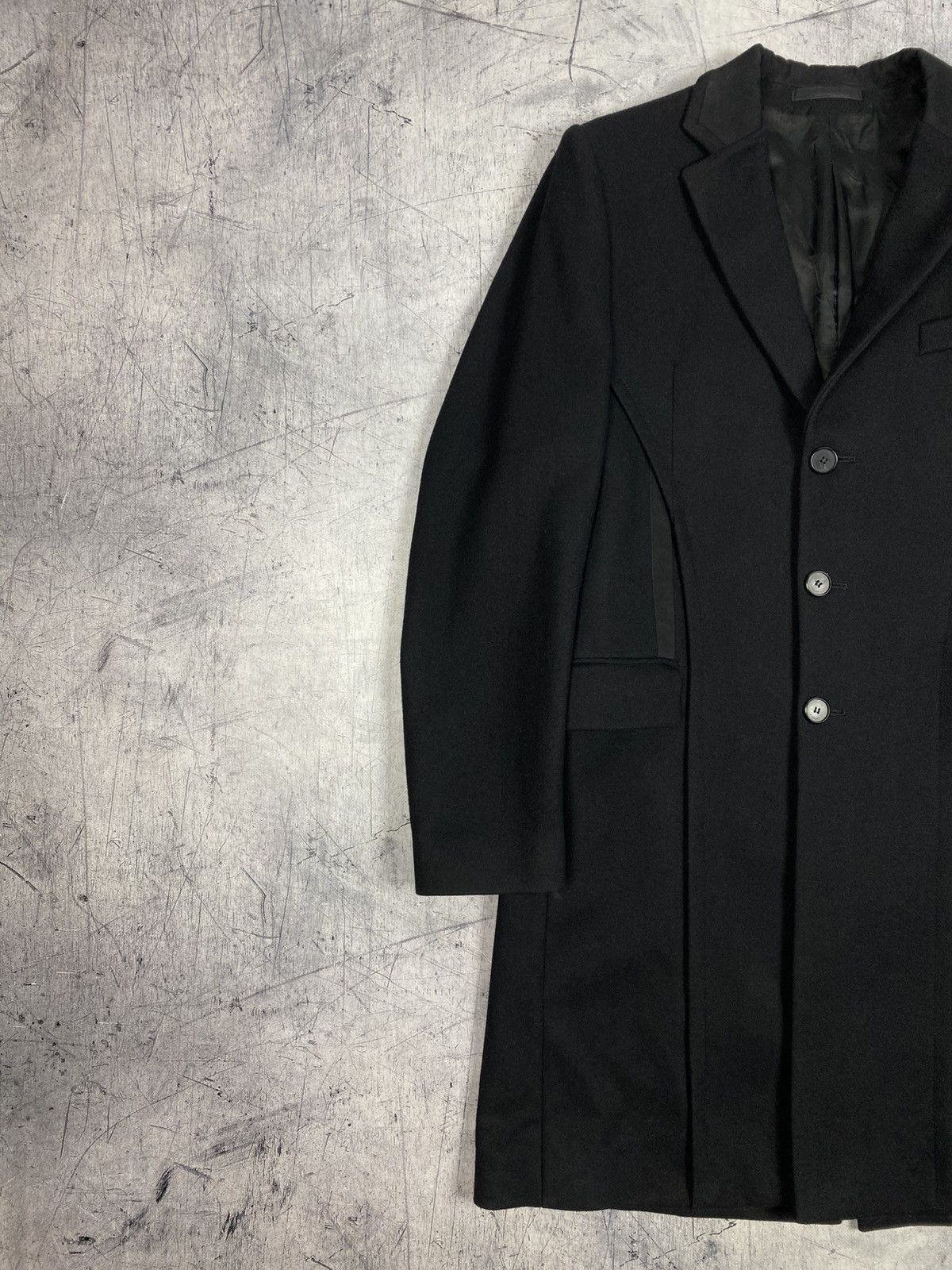 Givenchy Givenchy Paris Black Wool Tailored Overcoat Size L Size US L / EU 52-54 / 3 - 3 Thumbnail