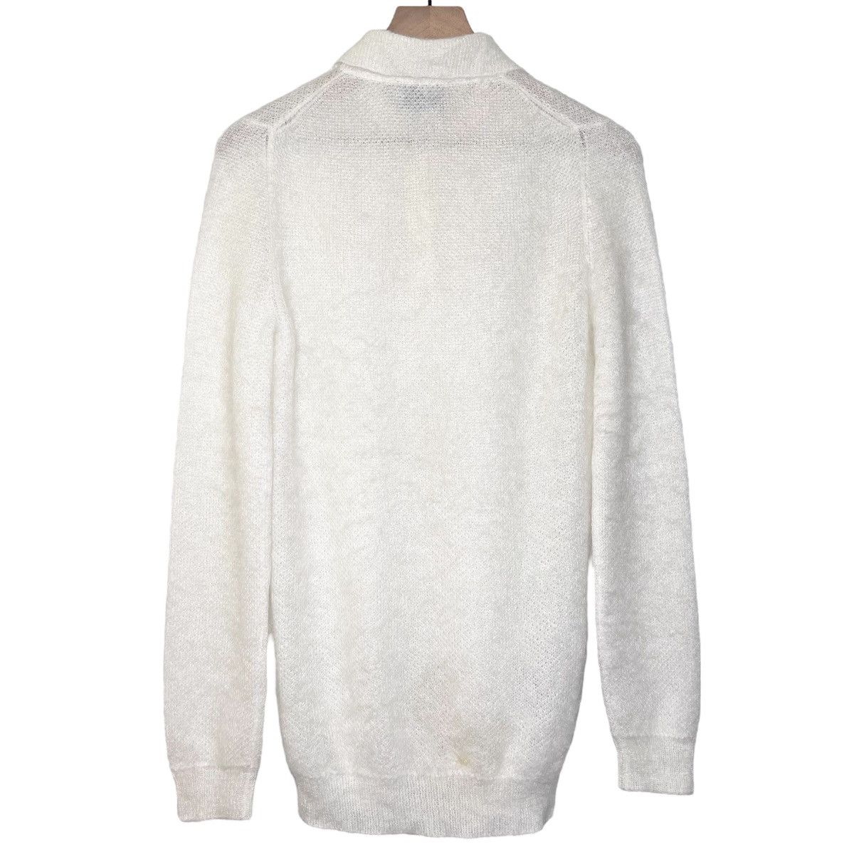 Prada Prada Mohair Knit Polo Shirt in Ivory Size M / US 6-8 / IT 42-44 - 3 Thumbnail