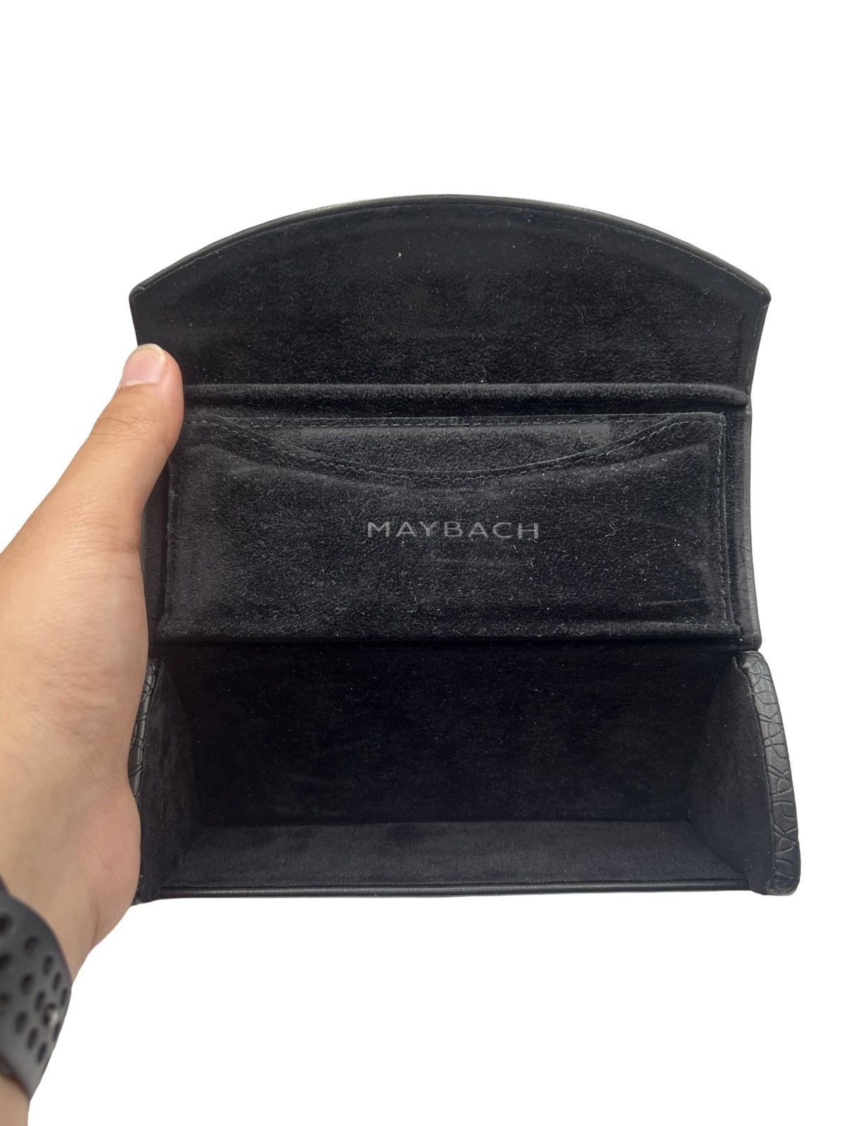 MAYBACH Eyewear Maybach Sunglasses Case – Black Leather with Signature Logo Size ONE SIZE - 6 Thumbnail