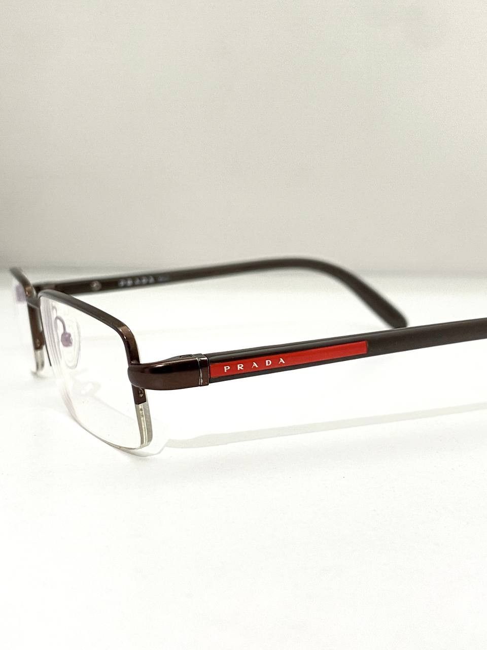 Prada Prada Red Tab Logo Retro Rimless Square Eyeglasses Y2K Size ONE SIZE - 5 Thumbnail