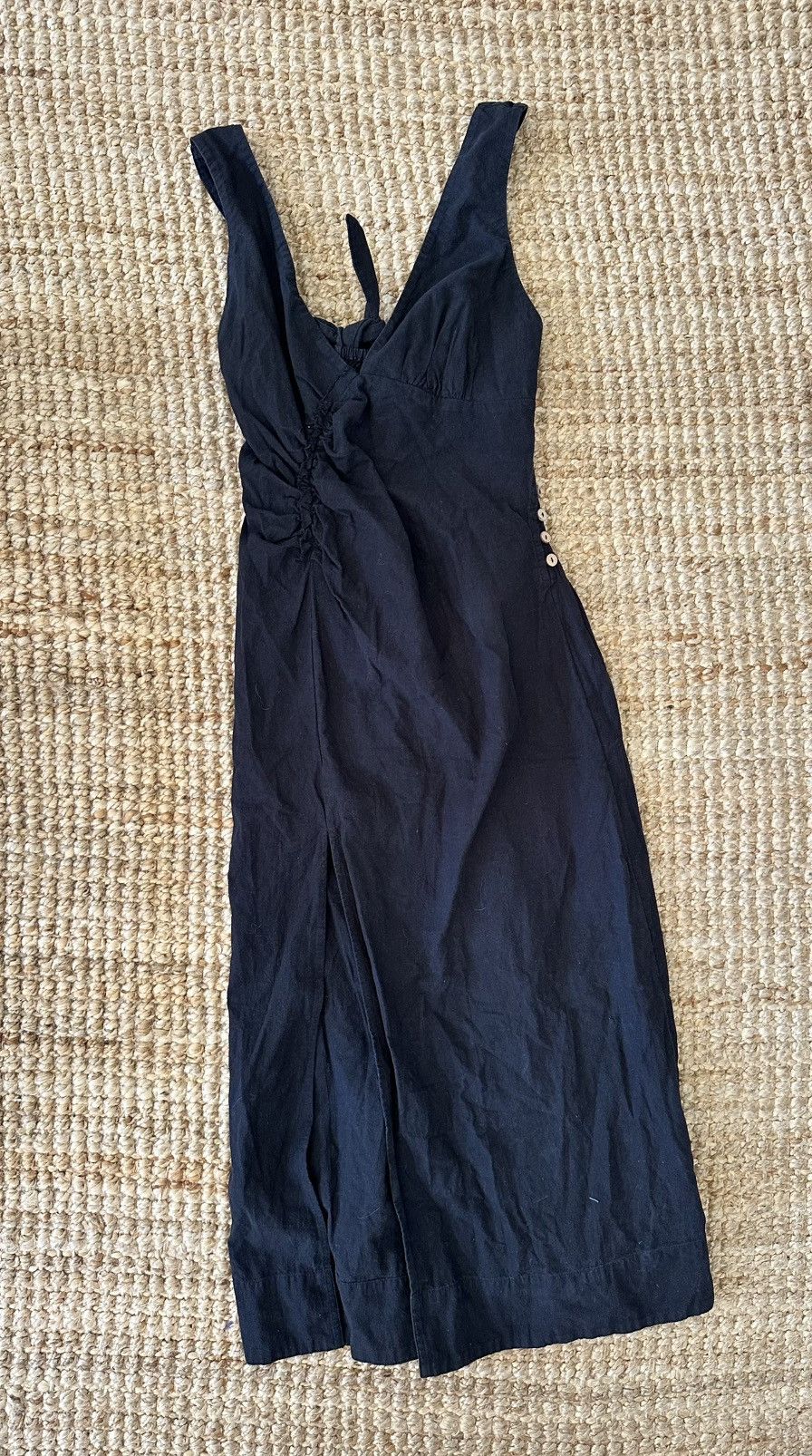 Free People FREE PEOPLE ENDLESS SUMMER Sz XS CALABAZA RUCHED MIDI DRESS Size XS / US 0-2 / IT 36-38 - 4 Thumbnail
