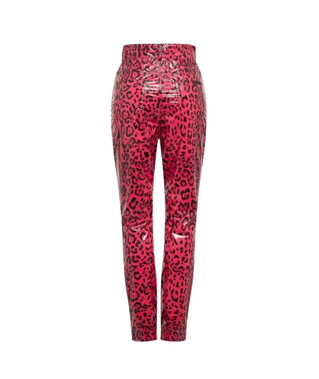 Dolce & Gabbana o1y0925 Leopard-Print Sweatpant in Fuchsia/Black Size 26" / US 2 / IT 38 - 2 Thumbnail