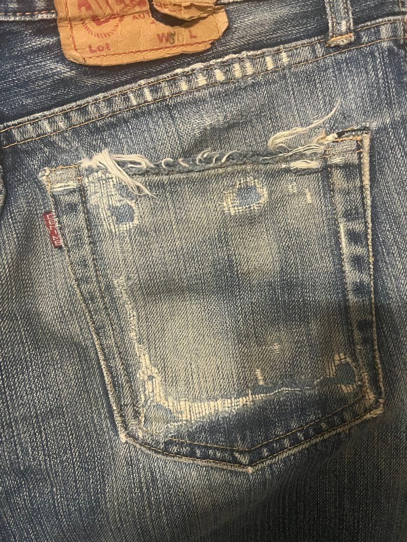 Japanese Brand Vintage Japanese Brand Faded Blue Wash Distressed Jeans Size US 30 / EU 46 - 5 Thumbnail