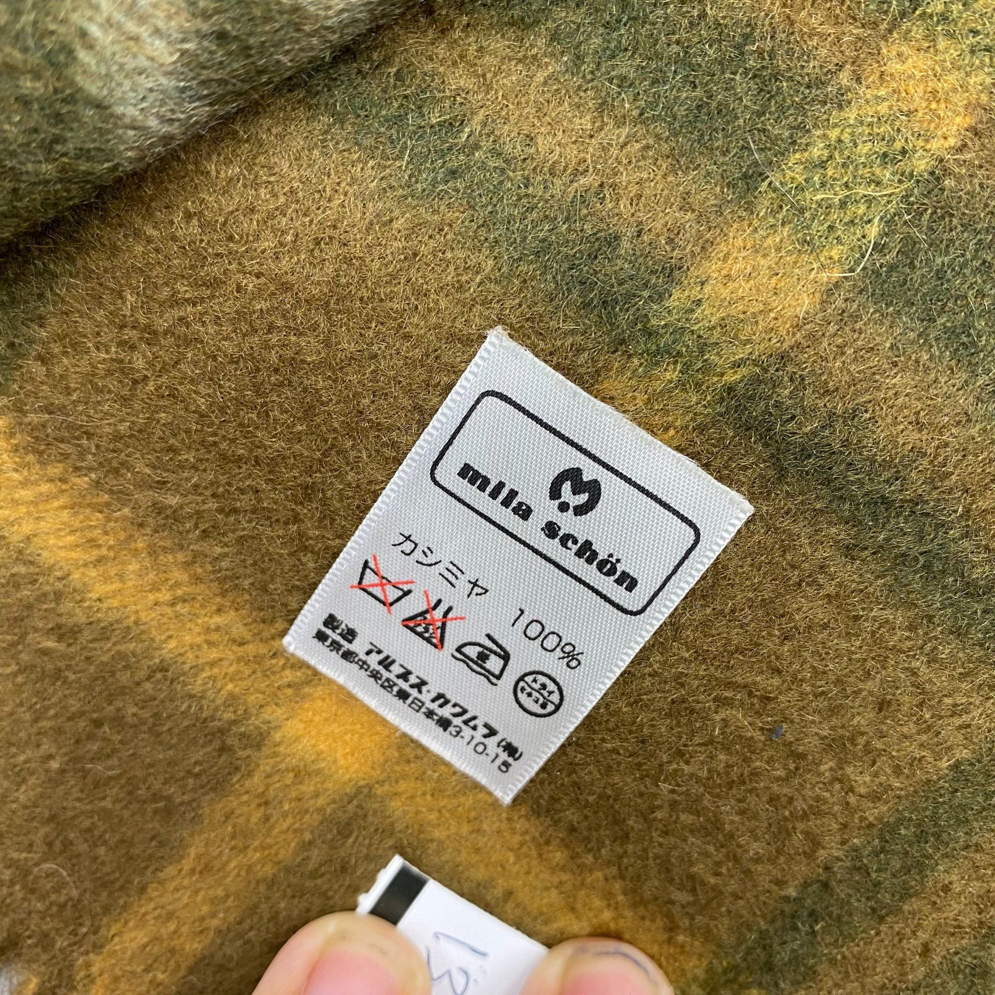 Mila Schon Vintage Mila Schon Scarf Muffler Plaid Cashmere Scarves Size ONE SIZE - 5 Thumbnail